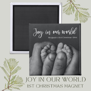 Imã "Alegria no nosso mundo" Primeiro Natal do Bebê
