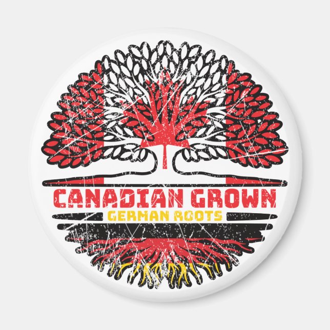 Imã Alemanha Canadense Canadá Árvore Bandeira (Frente)