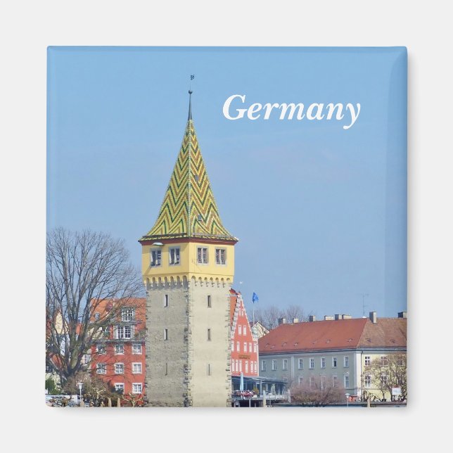 Imã Alemanha - Farol antigo em Lindau Magnet (Frente)