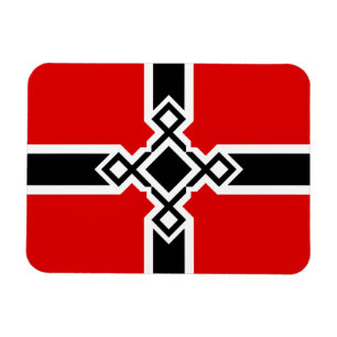 Ímã alemão da bandeira - cruz do Rune