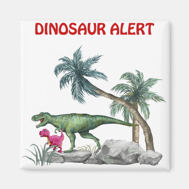 Imã Alerta do Dinossauro (Frente)