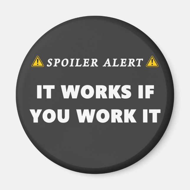 Imã Alerta do Spoiler Funciona Engraçado Cotação de 12 (Frente)