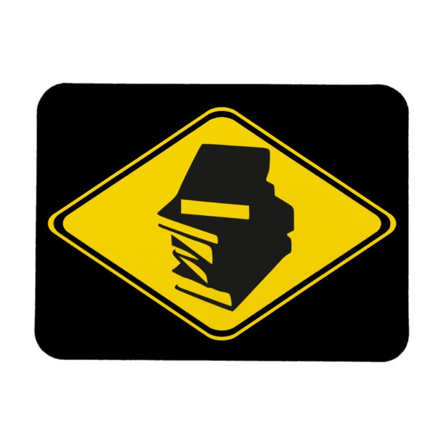 Ímã Alerta: Livros à Frente! (Horizontal)