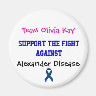 Imã Alexander Disease Awarness Magnet Team Olivia