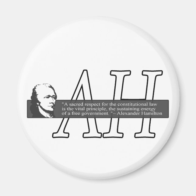 Imã Alexander Hamilton Quote Magnet (Frente)