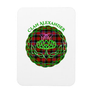 Ímã Alexander Scottish Tartan Celtic Thistle