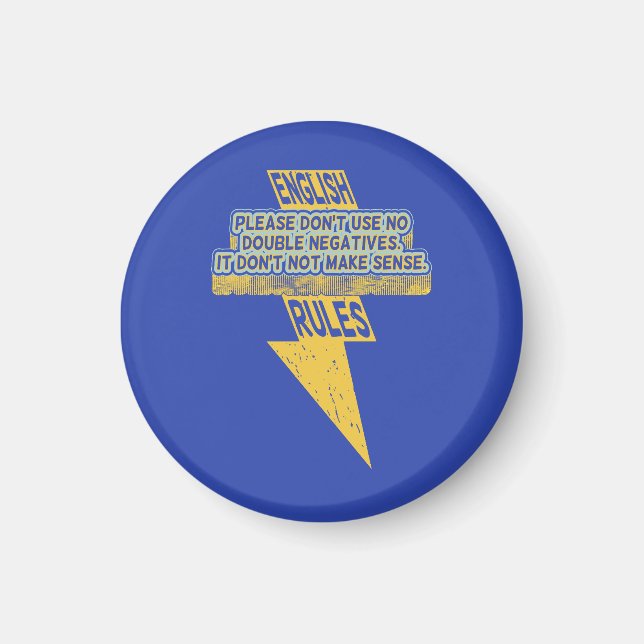 Imã Alfabetização em língua inglesa duplamente negativ (Frente)