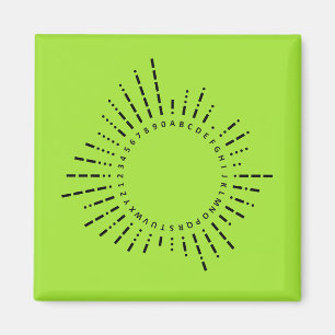 Imã Alfabeto Código Morse – Neon Lime Tech