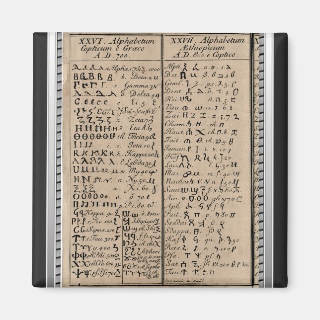 Imã Alfabeto Copta Etíope (Frente)