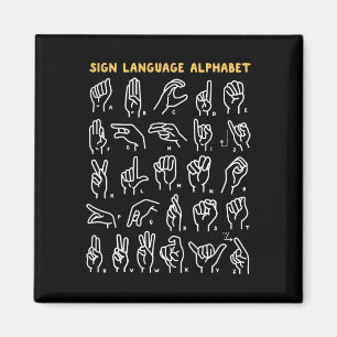 Imã Alfabeto da Língua de Sinais Americana Asl Abc Ret