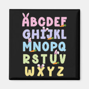 Imã Alfabeto Do Dia Do felz pascoa Abcs Elemeno Para P