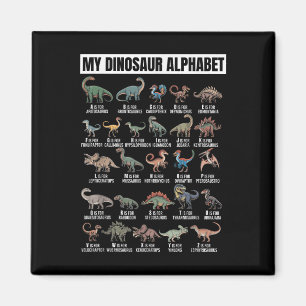 Imã Alfabeto Engraçado de Dinossauro Abc Para Meninos 