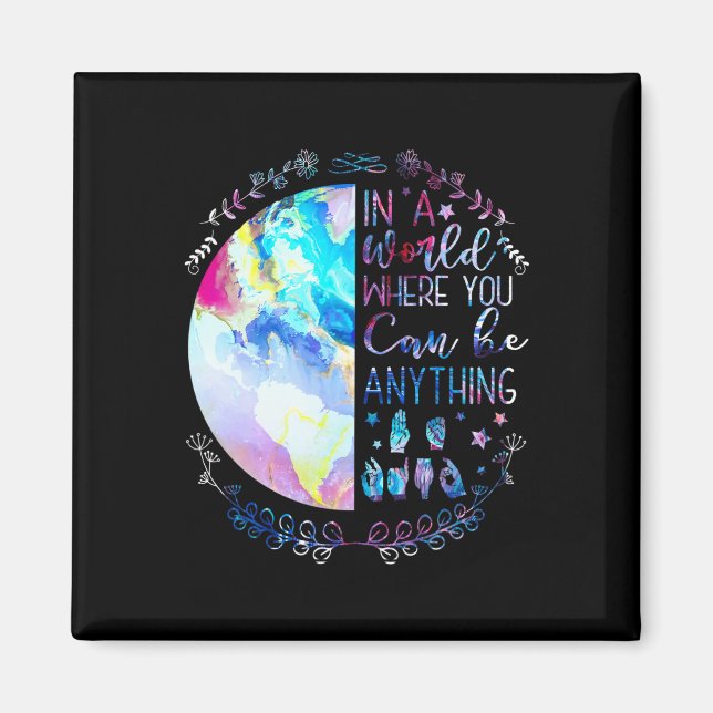 Imã Alfabeto Kind Asl Língua de Sinais Americana Consc (Frente)