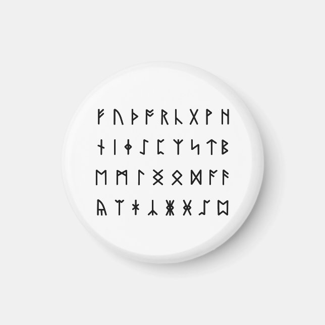 Imã Alfabeto Runic [Futhorc] (Frente)
