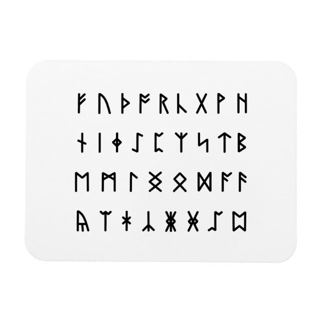 Ímã Alfabeto Runic [Futhorc] (Horizontal)