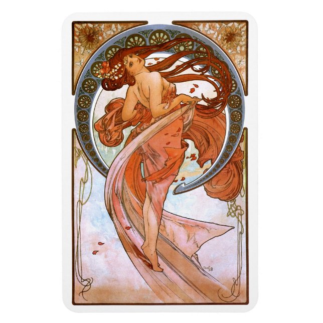 Ímã Alfons Mucha: Dança (Vertical)