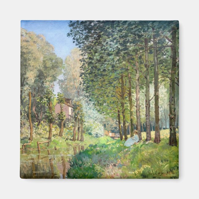 Imã Alfred Sisley - Descanso ao longo do Córrego (Frente)