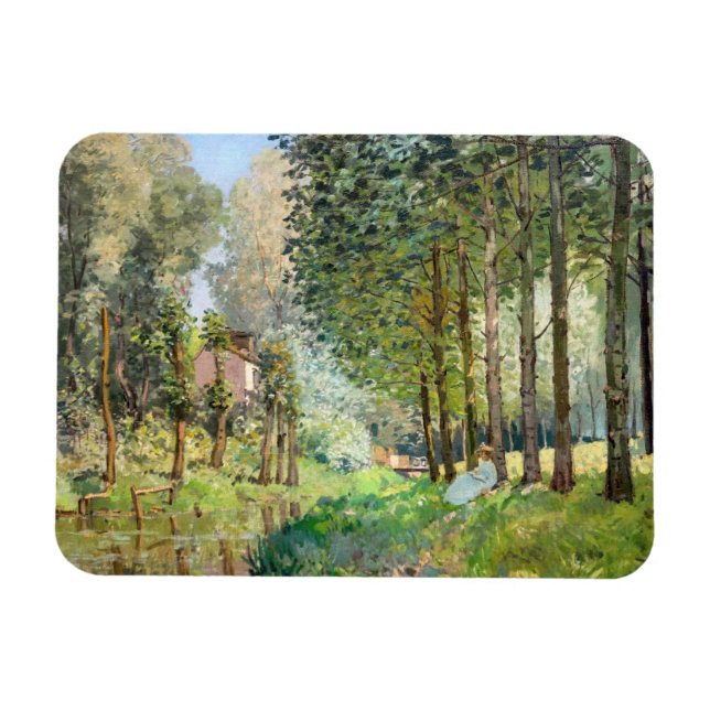 Ímã Alfred Sisley - Descanso ao longo do Córrego (Horizontal)