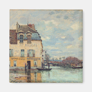 Imã Alfred Sisley - Inundações em Port-Marly