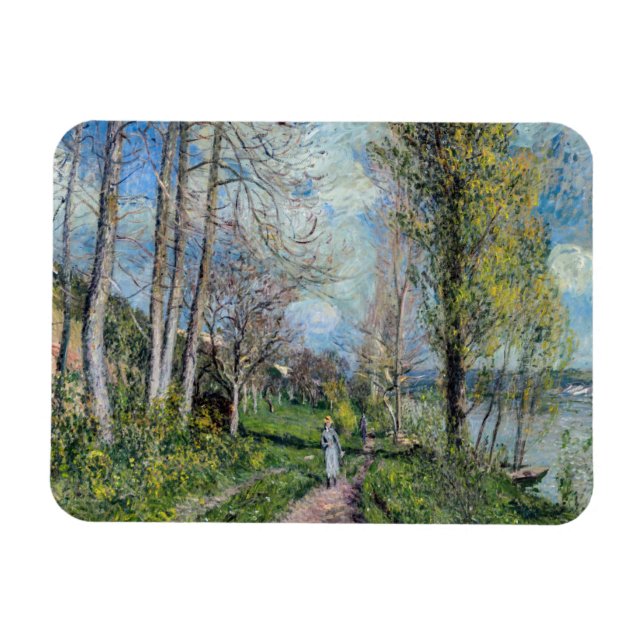 Ímã Alfred Sisley - Margens do Sena em By (Horizontal)