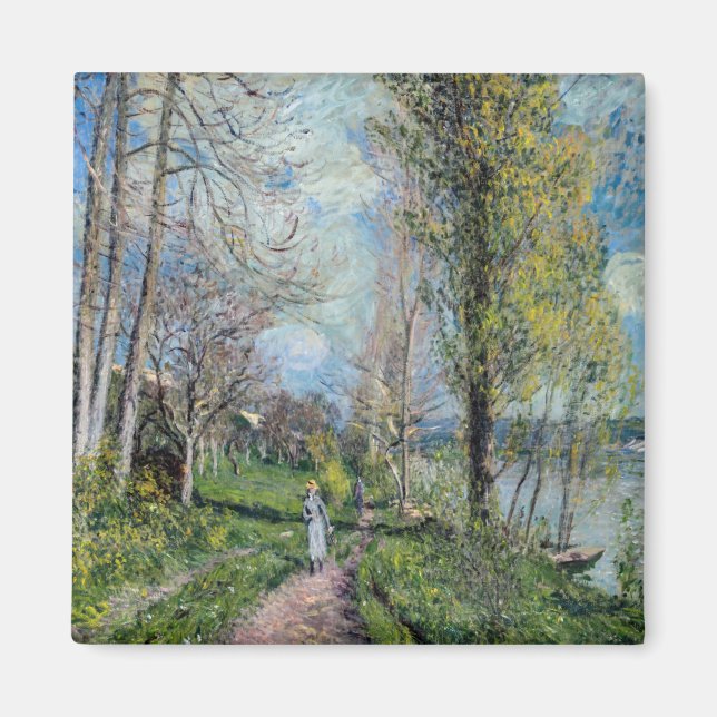 Imã Alfred Sisley - Margens do Sena em By (Frente)