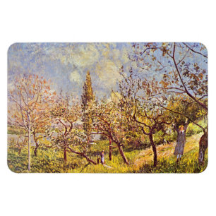 Ímã Alfred Sisley Orchard em primavera
