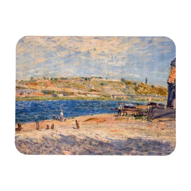 Ímã Alfred Sisley - Rio Banks em Santo-Mammes (Horizontal)