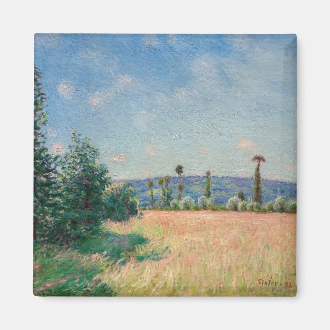 Imã Alfred Sisley - Sahurs Meadows na manhã do sol (Frente)