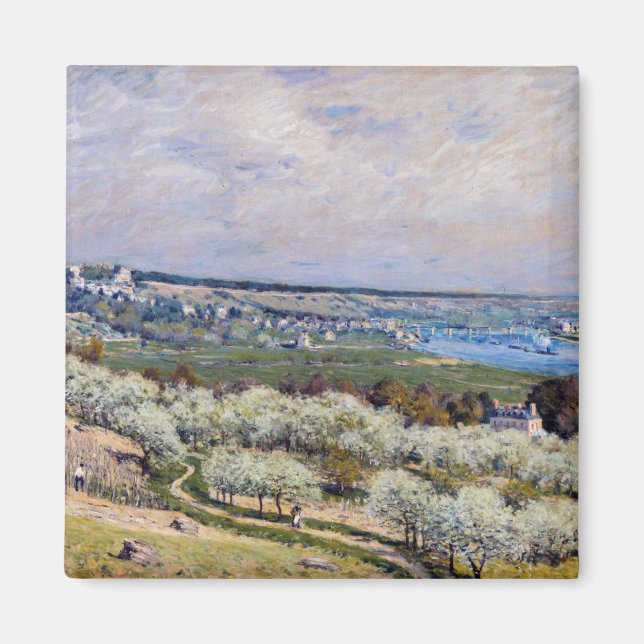 Imã Alfred Sisley - Terrace em Santo-Germain, Primaver (Frente)