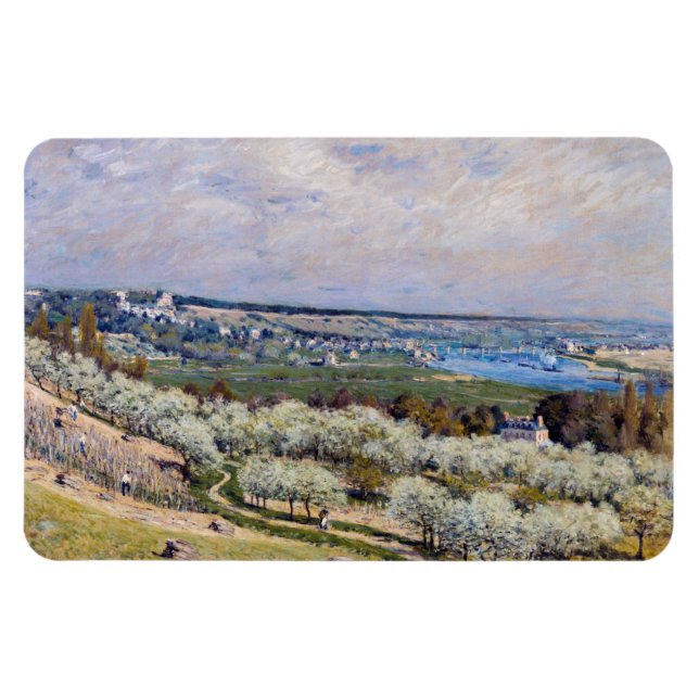 Ímã Alfred Sisley - Terraço em Saint-Germain, Primaver (Horizontal)