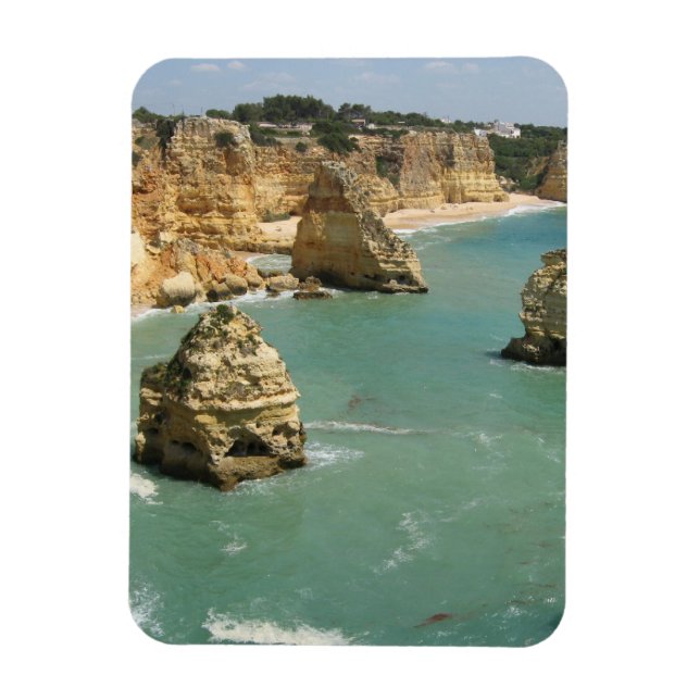 Ímã Algarve, Portugal, praia de Benagil e penhascos (Vertical)