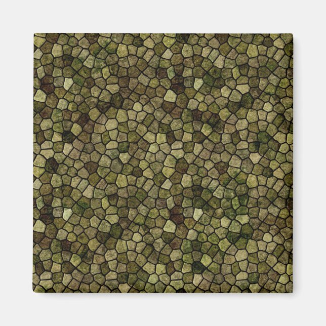 Imã Algas marinhas e Juniper Cobbled Patchwork Terrazo (Frente)