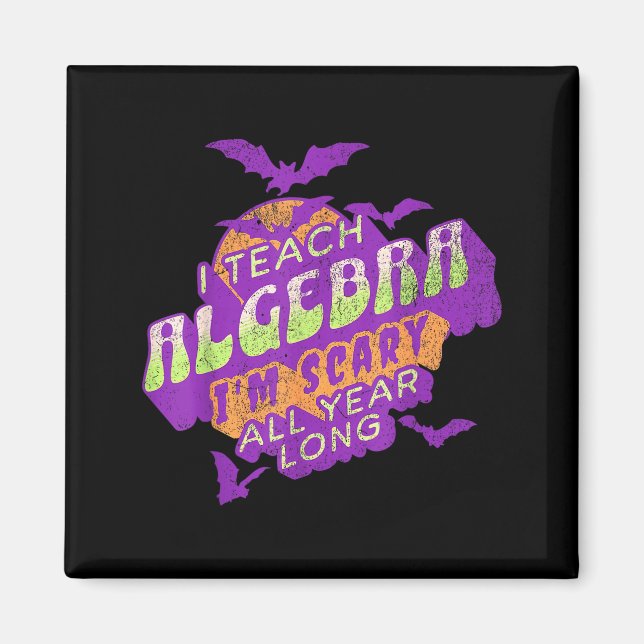 Imã Algebra Teacher Halloween Soky Ghost Math Mathemat (Frente)
