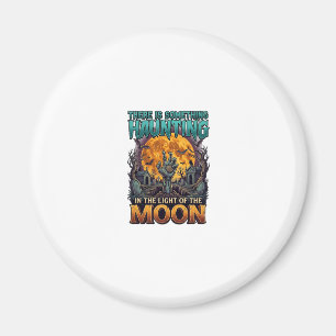 Imã Algo Assombra Lua Halloween Zumbi Mão Túmulo