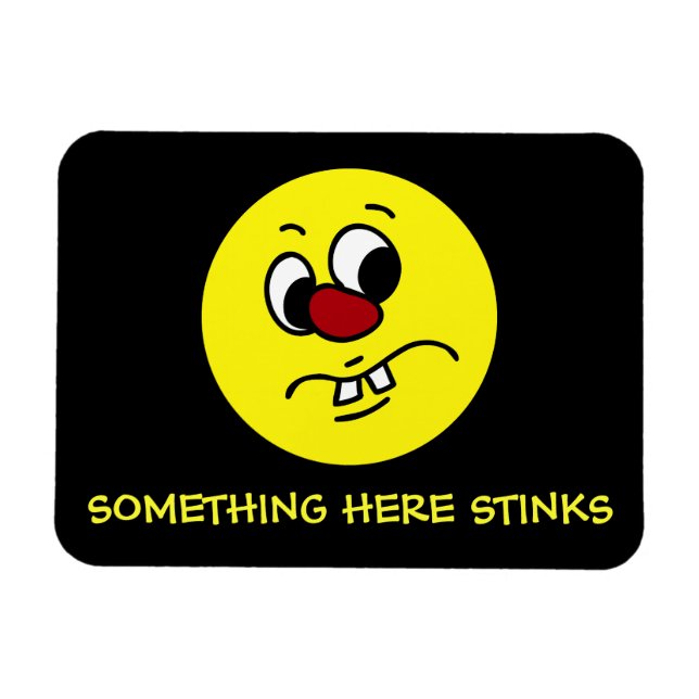 Ímã Algo Cheiroso Rosto Engraçado (Horizontal)