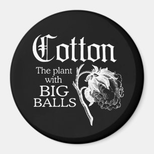 Imã ALGODÃO a PLANTA COM o t-shirt GRANDE das BOLAS
