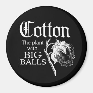 Imã ALGODÃO DA PLANTA COM UMA GRANDE T-shirt DE BALLS