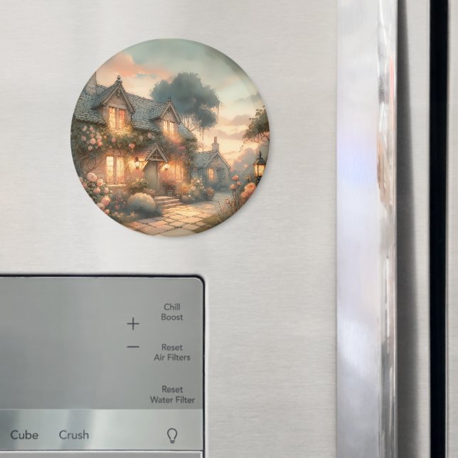 Imã Algodão de Fairytalte ao Sunset com Rosas (In Situ (Fridge))