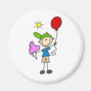 Imã Algodão doce e balões no ímã justo