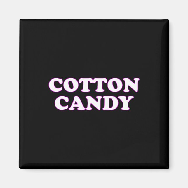 Imã Algodão doce Halloween Fingindo que sou Cotton (Frente)