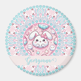 Imã Algodão Personalizado Candy Kawaii Bunny Dot Manda