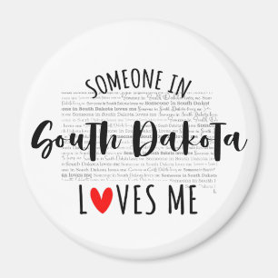 Imã Alguém Na Dakota Do Sul Me Ama Magnet