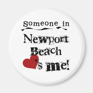 Imã Alguém na praia de Newport