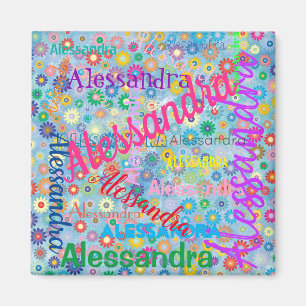 Imã Alguma colagem conhecida com ímã das flores