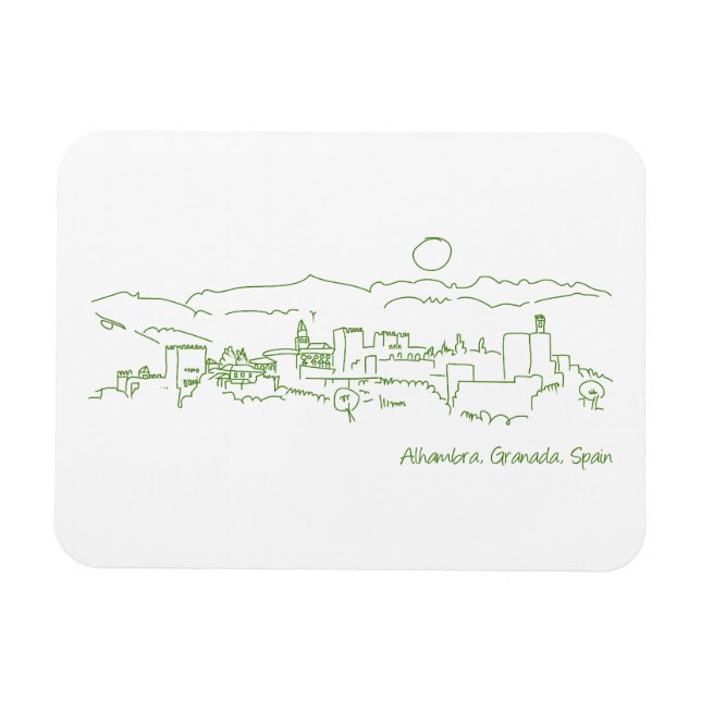 Ímã Alhambra Sunset (Horizontal)