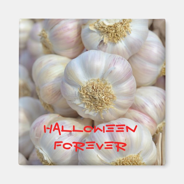 Imã alho rosa e Halloween (Frente)