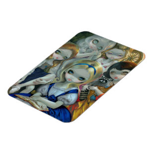 Ímã "Alice e as princesas de Bouguereau"