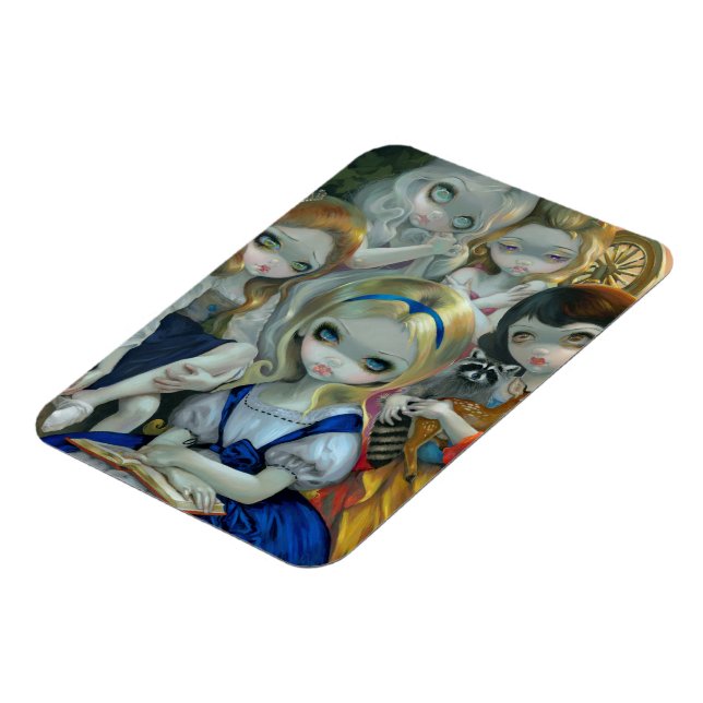 Ímã "Alice e as princesas de Bouguereau" (Left Side)