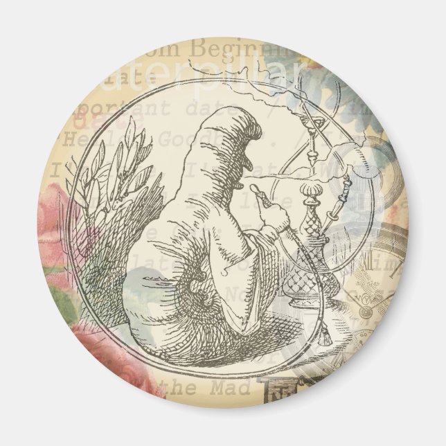 Imã Alice no País das Maravilhas da Lagarta: Tenniel O (Frente)