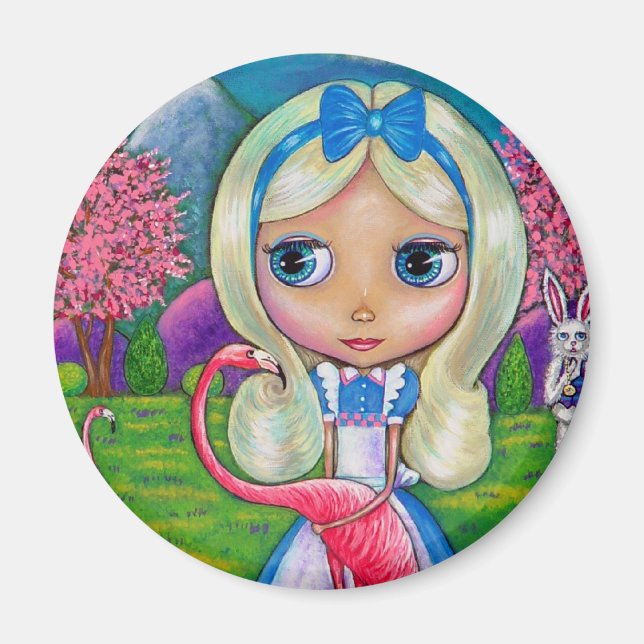 Imã Alice no País das Maravilhas e no Magnete Flamingo (Frente)